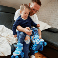 Hudora 22064 Állítható Kétsoros Görkorcsolya 30-33 Méret - Kék / Türkiz