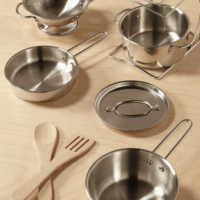 Spin Master Melissa & Doug 8 darabos Rozsdamentes acél játék edénykészlet