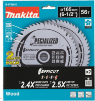 Makita B-57336-2 Fa Körfűrészlap Ø165 x 20mm 1,45mm 56 fog (2db / csomag)