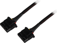 Sharkoon 4-Pin Molex Apa - 2x 4-Pin Molex Anya 5,25" Y Tápkábel 0.15m - Fekete