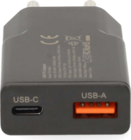 Nedis WCHA30BK USB-A / USB-C Hálózati Gyorstöltő Adapter 30W - Fekete