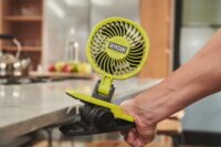 Ryobi RCF4-0 Csíptetős Akkus Hordozható ventilátor - Fekete / Lime