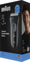 Braun Series 3+ 3000 Vezeték nélküli Akkus Nedves-Száraz Borotva - Fekete