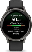 Garmin Venu 4 Női AMOLED Okosóra 41mm Fekete Szilikon szíjjal - Fekete