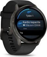 Garmin Venu 4 AMOLED Okosóra 45mm Fekete Szilikon szíjjal - Fekete