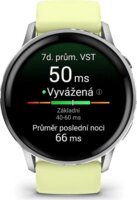 Garmin Venu 4 AMOLED Okosóra 45mm Citromsárga Szilikon szíjjal - Ezüst