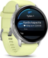 Garmin Venu 4 AMOLED Okosóra 45mm Citromsárga Szilikon szíjjal - Ezüst