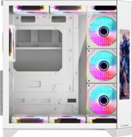 Rampage NOVA Midi Torony Számítógépház + 7db 120mm RGB ventilátor - Fehér