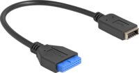 DeLOCK 19 tűs USB anya - USB Type-E A-kulcsú anya Átalakító Adapter - Fekete/Kék