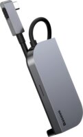 Baseus Bend Angle No.7 USB Type-C 6-port HUB - Szürke