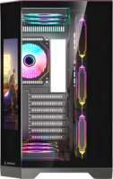 Rampage NOVA Midi Torony Számítógépház + 7db 120mm RGB ventilátor - Fekete