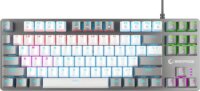 Rampage SNUG K14 Blue Switch Mechanikus Vezetékes RGB Billentyűzet US - Fehér/Szürke