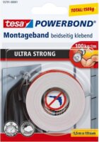 Tesa Ultra Strong Kétoldalas Ragasztószalag 19 mm x 1,5m - Fehér