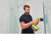 Ryobi ONE+ Akkus Tisztítókefe 18V Ø15 cm (Akku és töltő nélkül) - Fekete/Zöld