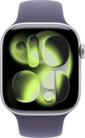 Apple Watch Series 11 46mm Okosóra M/L Ködlila Sport szíjjal - Ezüst