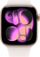 Apple Watch Series 11 42mm Okosóra S/M Halványrózsaszín Sport szíjjal - Rózsaarany