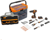 Black & Decker Akkus Ütvefúró-csavarozó 18V + szerszámkészlet (78db/csomag)