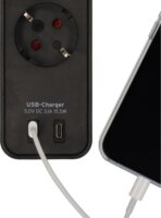 Brennenstuhl Ecolor 2x USB-C Hálózati elosztó 4 aljzatos 1.5m - Fekete