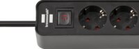 Brennenstuhl Ecolor 2x USB-C Hálózati elosztó 4 aljzatos 1.5m - Fekete