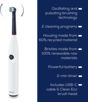 Beurer TB 15 Green Planet Forgó-Oscilláló Elektromos Fogkefe - Fehér