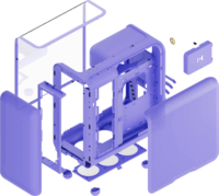 HYTE X50 Midi Torony Számítógépház - Lila
