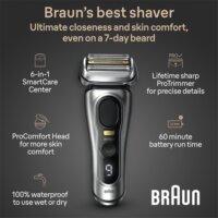 Braun Series 9 Pro+ 9597 Akkus Nedves-Száraz Borotva és Szakállnyíró - Fekete