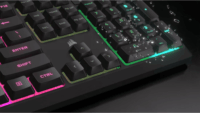 Corsair K55 CORE RGB Vezetékes Gaming Billentyűzet DE - Fekete