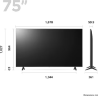 LG 75" 75UR78006LK.AEUD 16:9 4K UltraHD LED Smart TV