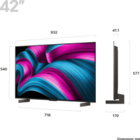 LG 42" OLED42C5ELB.AEUD 16:9 4K UltraHD OLED Smart TV