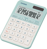 Casio MS-20YC-LG Elem / Napelem 12 Digit Asztali Számológép - Világoszöld