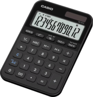 Casio MS-20YC-BK Elem / Napelem 12 Digit Asztali Számológép - Fekete