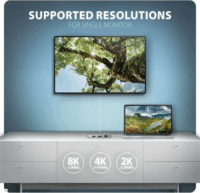 Axagon HMC-CUB83X2 Multifunkciós USB-C HUB 100W (2xUSB-C + 2xUSB-A + 2xHDMi + 1xRJ45)