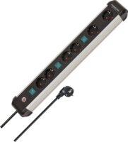 Brennenstuhl Premium-Alu-Line 230V Hálózati elosztó 6 aljzatos 3m - Fekete/Fehér