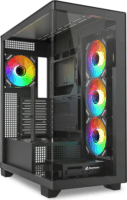Sharkoon ELITE SHARK CA500 Midi Torony Számítógépház + 4db 120mm ventilátor - Fekete