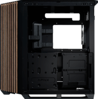 APNX V1-W-BK-v3 Midi Torony Számítógépjáz + 4db 120mm ventilátor - Fekete