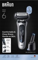 Braun Series 6 62-S7650cc Vezeték nélküli Akkus Nedves-Száraz Borotva és Szakállnyíró - Fekete / Ezüst