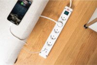 Brennenstuhl Bremounta 230V 2x USB-C Hálózati elosztó 5 aljzatos 3m - Fehér