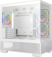 DeepCool CG380 3F Midi Torony Számítógépház + 3db 120mm ventilátor - Fehér
