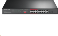 Mercusys MS120GP Fémházas 20-port Gigabit PoE Asztali / Rack Switch