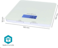 Nedis KASC800WTW Digitális okos konyhai mérleg - Fehér