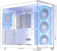 ASUS A32 PLUS ARGB Midi Torony Számítógépház + 4db 120mm ventilátor - Fehér