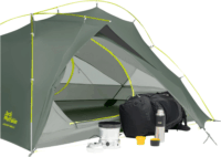 Jack Wolfskin Stratos Lite III 3 személyes Túrasátor 111 x 235 x 49 cm - Fűzöld