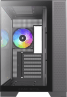 Silentware View A-RGB Midi Torony Számítógépház + 4db 120mm ventilátor - Fekete