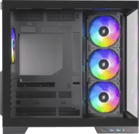 Silentware View A-RGB Midi Torony Számítógépház + 4db 120mm ventilátor - Fekete