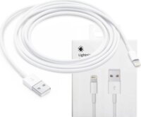 Apple USB-A apa - Lightning apa iPhone adat és töltőkábel 2m - Fehér (Bulk)