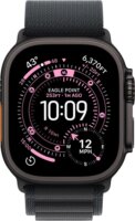 Apple Watch Ultra 3 49mm Okosóra S Alpine Loop Fekete szíjjal - Fekete