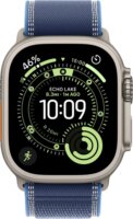 Apple Watch Ultra 3 49mm Okosóra S/M Trail Loop Kék szíjjal - Titán