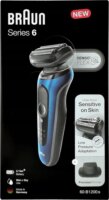 Braun Series 6 62-B1200s Vezeték nélküli Akkus Nedves-Száraz Borotva - Kék / Szürke