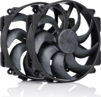 Noctua NF-A14x25r G2 PWM Sx2-PP chromax.black 140mm PWM Rendszerhűtő ventilátor 2db - Fekete
