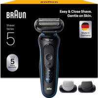 Braun Series 5 52-B1650s Vezeték nélküli Akkus Nedves-Száraz Borotva /Testszőrnyíró - Fekete ( Kék